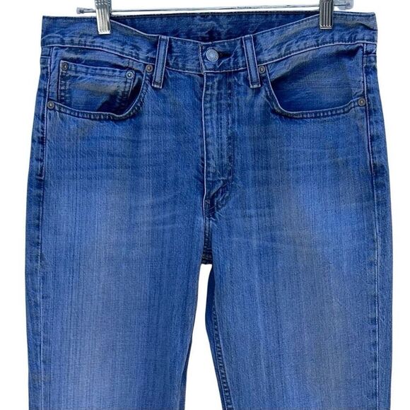 Levi's 514 Denim Jeans Men's Size 34x32 Blue Classic Straight Fit Zip Fly Flex - Picture 3 of 13